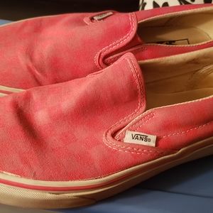 Vans Slip On Pink & Red Checkerboard